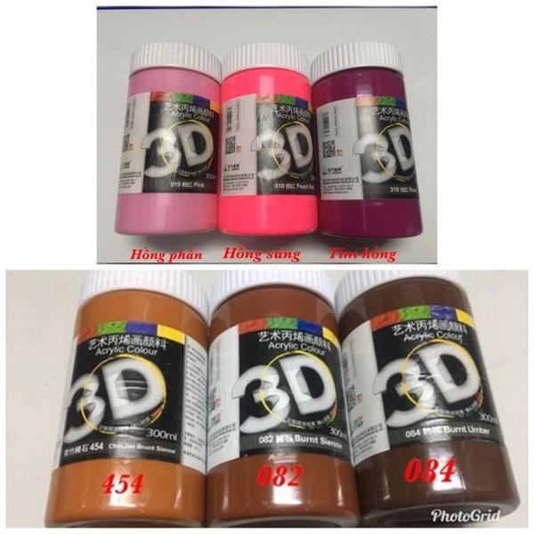 Màu Acrylic 3D Vẽ Mọi Chất Liệu 300ml