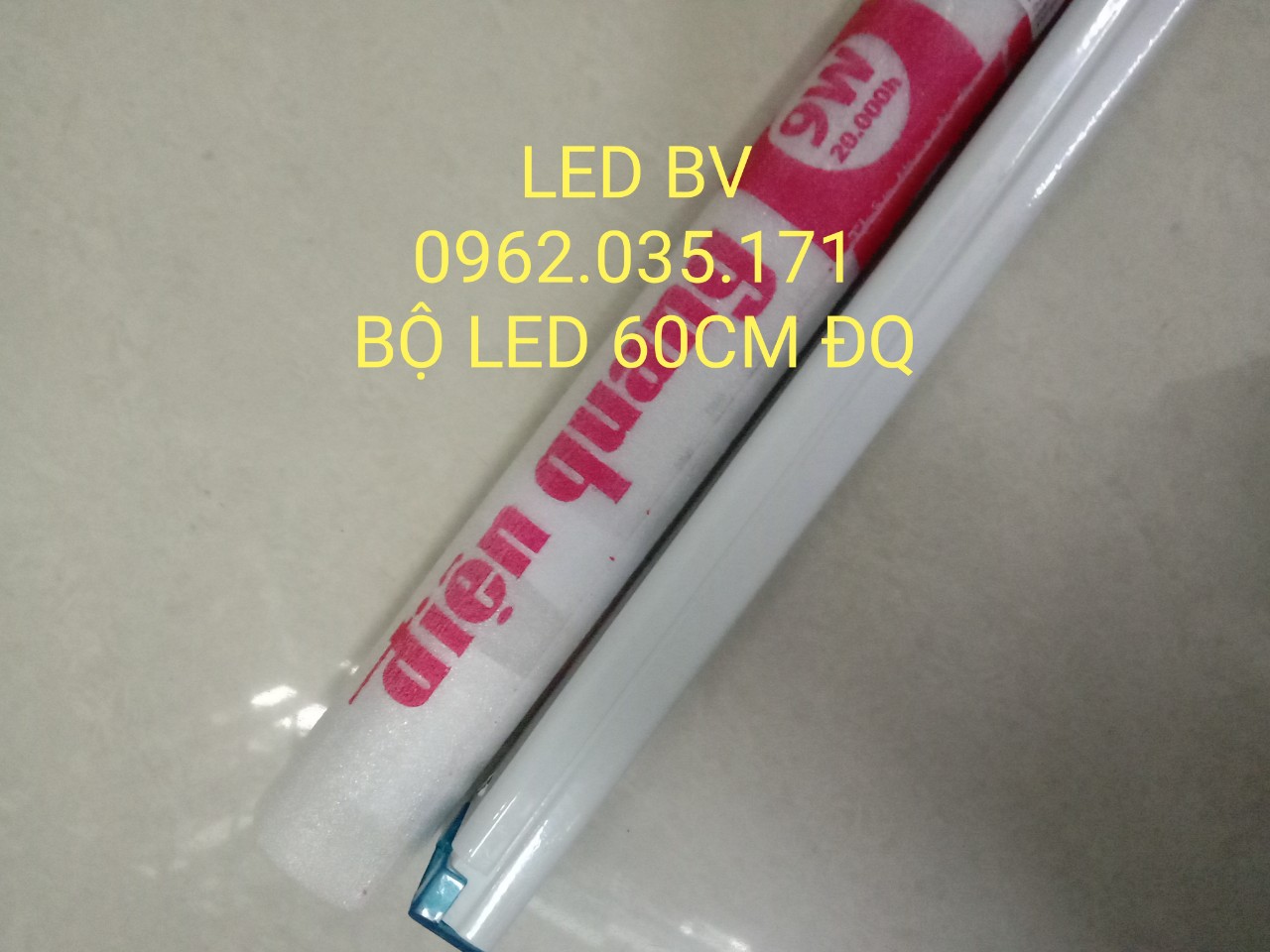 Bộ và bóng đèn tuýp led thủy tinh T8 60cm Điện Quang