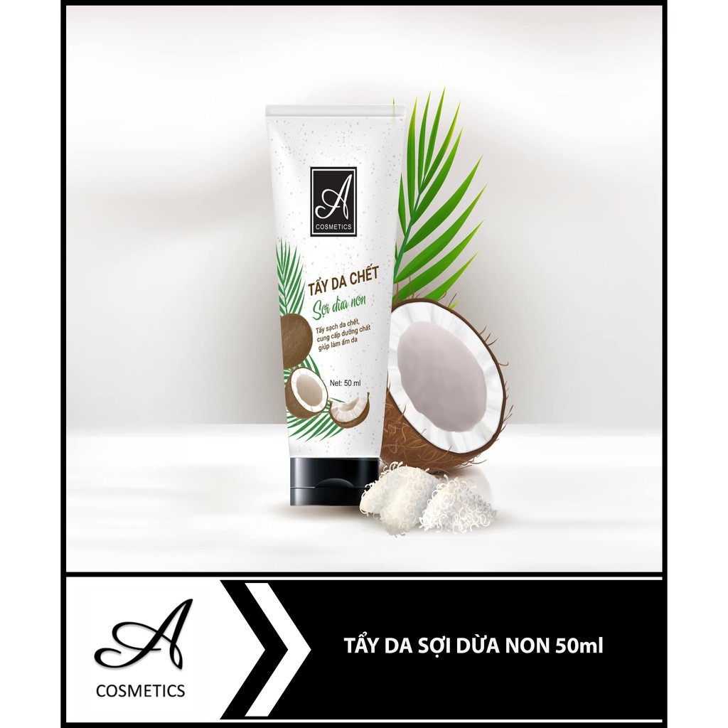 [ Chính hãng ] Tẩy Tế Bào Chết Sợi Dừa Non A Cosmetics