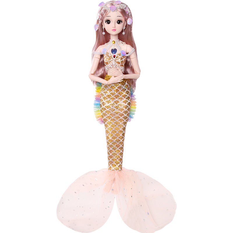利Búp bê Barbie nàng tiên cá 60cm