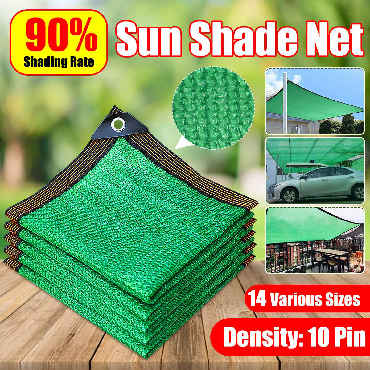 （4X8M） 90AntiUV Shade Net Outdoor Sunfast Garden Shade Cloth Plant