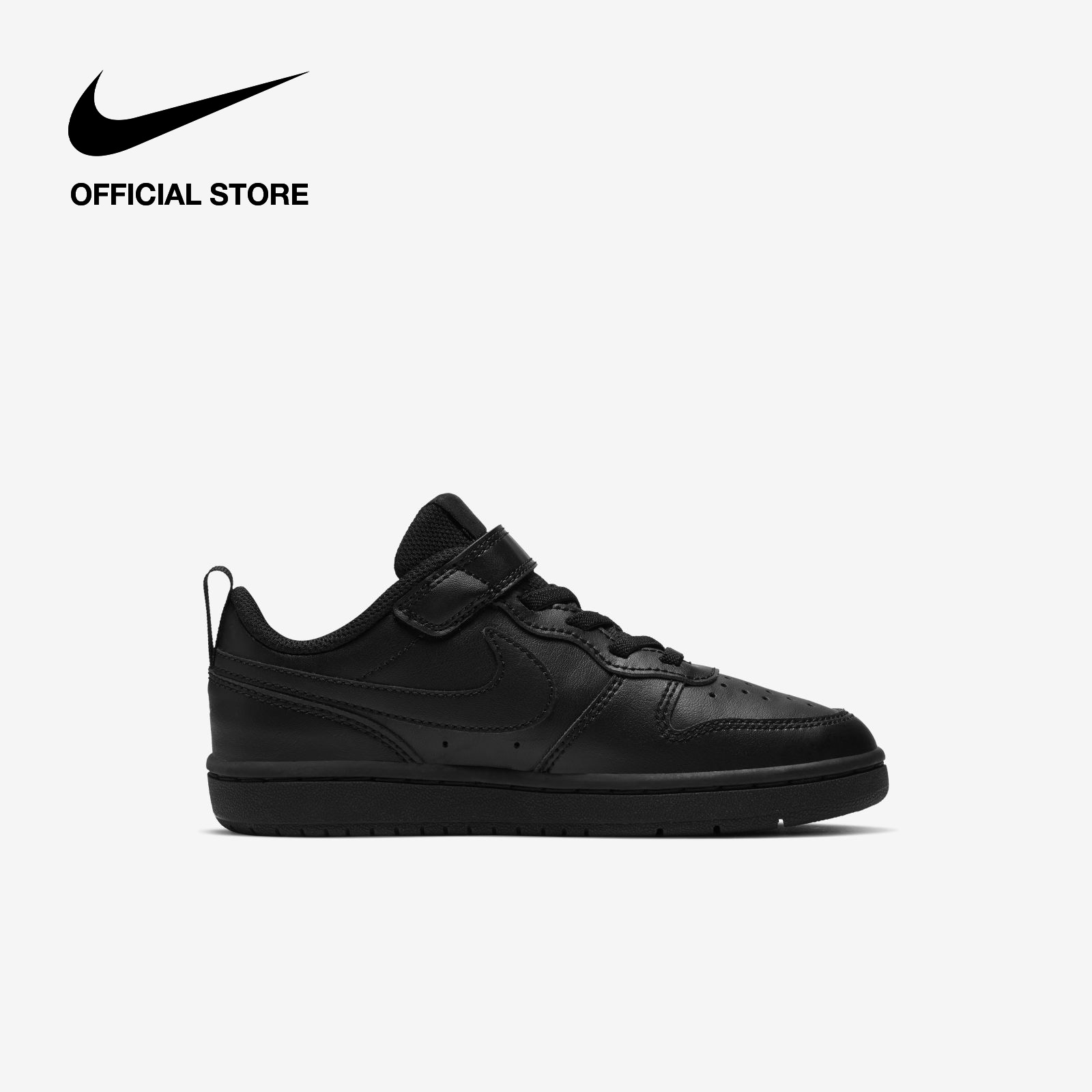 nike black court borough low 2 youth trainers