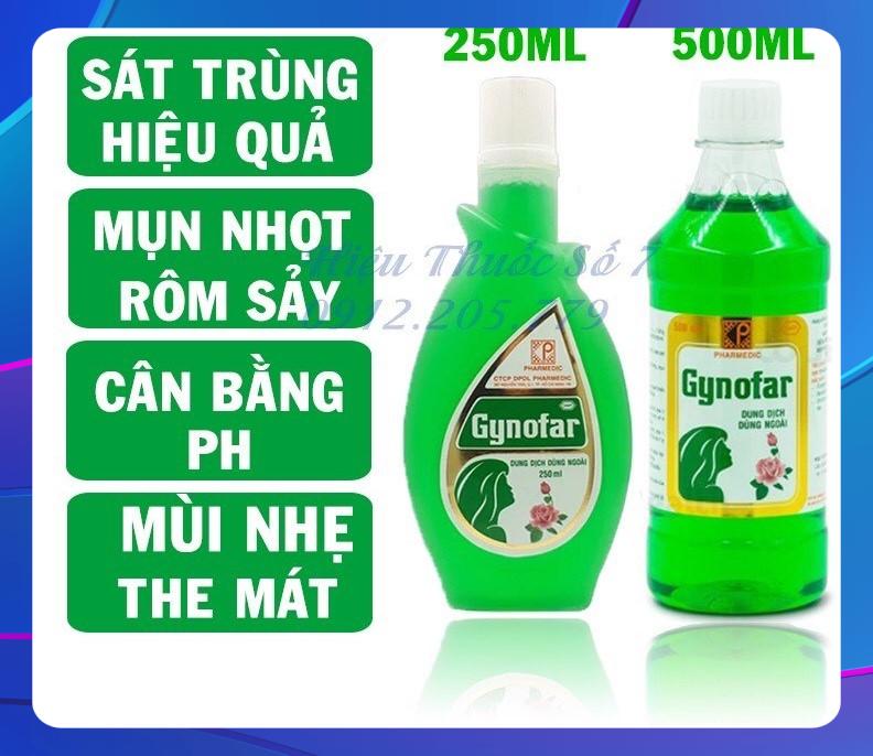 Dung dịch vệ sinh phụ nữ / Nước rửa phụ khoa Gynofar (PHARMEDIC)