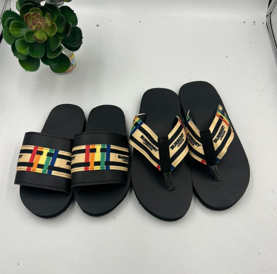 Dép cặp nam nữ đế đen quai phối màu ( thới giới sandal )