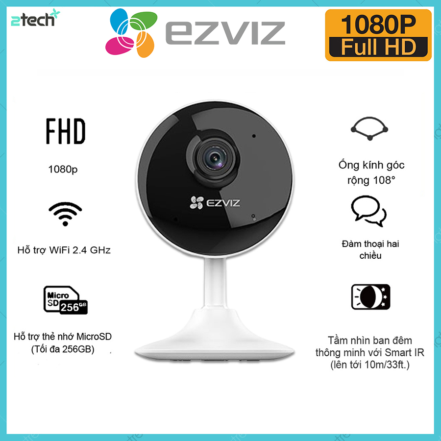 Camera Wifi Ezviz C1C Full HD 1080P Đàm Thoại 2 Chiều
