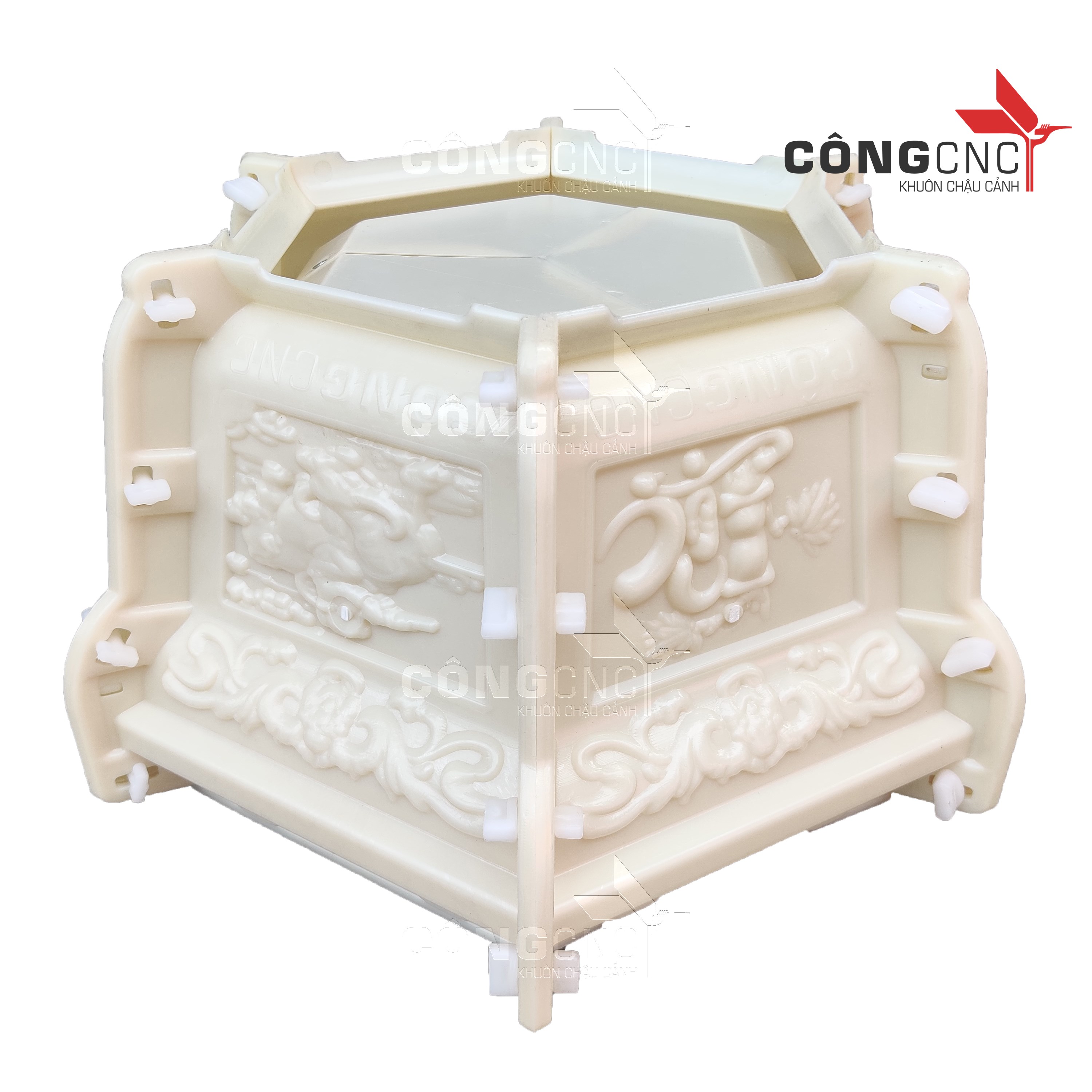 Khuôn Đổ Chậu Lục Giác 40 (Không đôn)