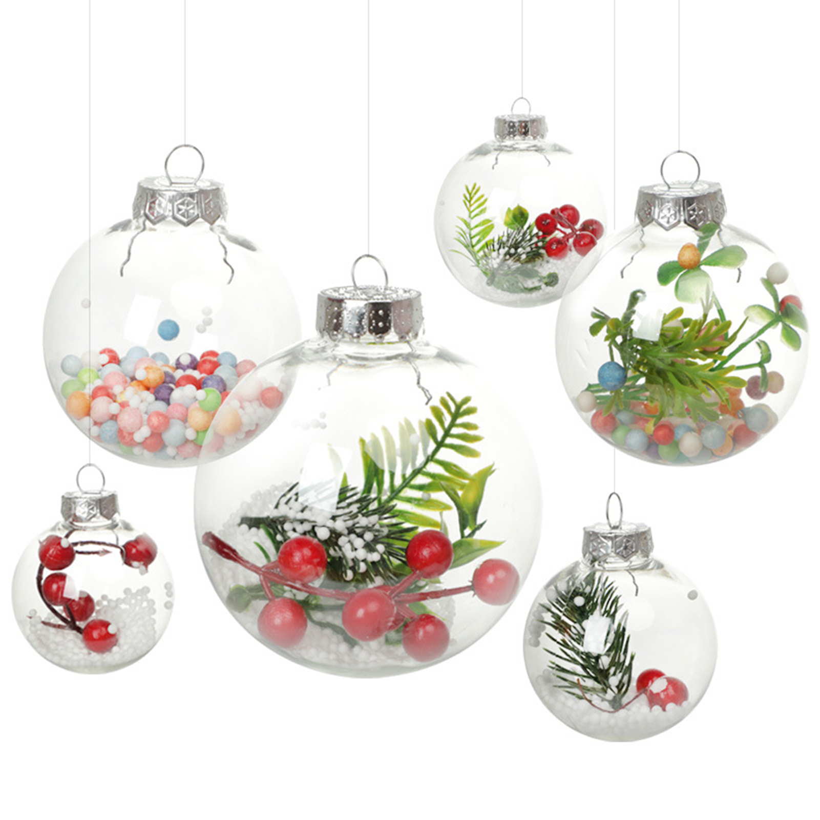 venicenight Plastic Ball Transparent Decorative DIY Decorations Smooth Surface Creative Christmas Clear Ball Home Decoration