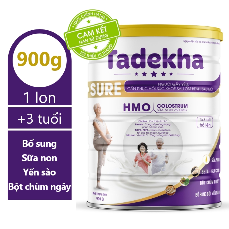 01 lon sữa bột Sure Tadekha milk dành cho người bệnh cần hồi phục sức khoẻ thumbnail