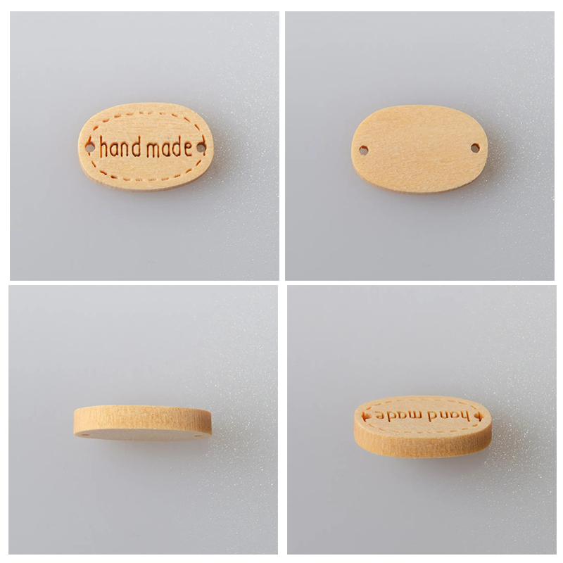 5 Cái Nút gỗ Handmade bầu dục