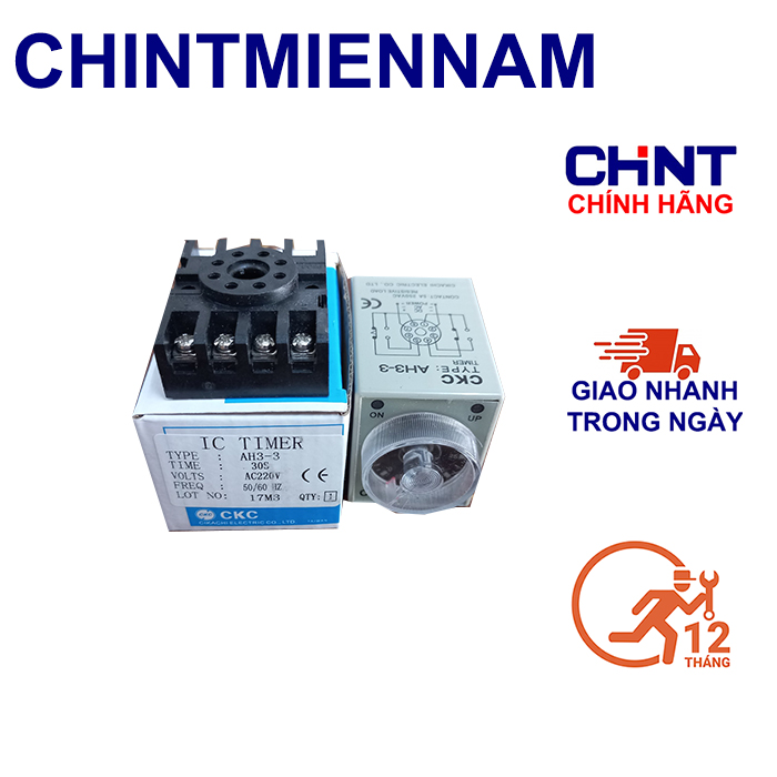 Timer CKC 10s 30s Đã kèm đế Rơ le thời gian CKC Công tắc thời gian CKC