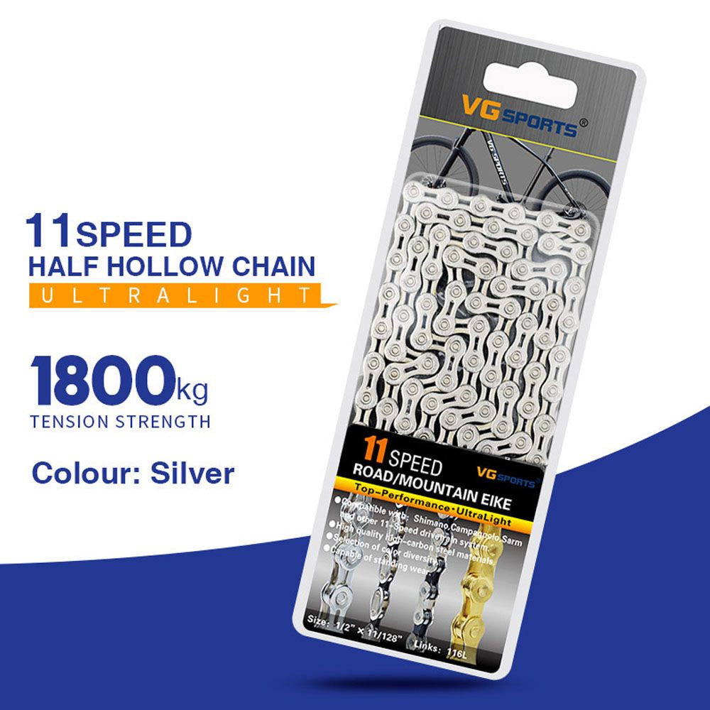 Smalltuantuan durable 116 links half hollow chain road bike cycling 8/9/10 11 speed bicycle parts bicycle chains bike chains bicycle accessories