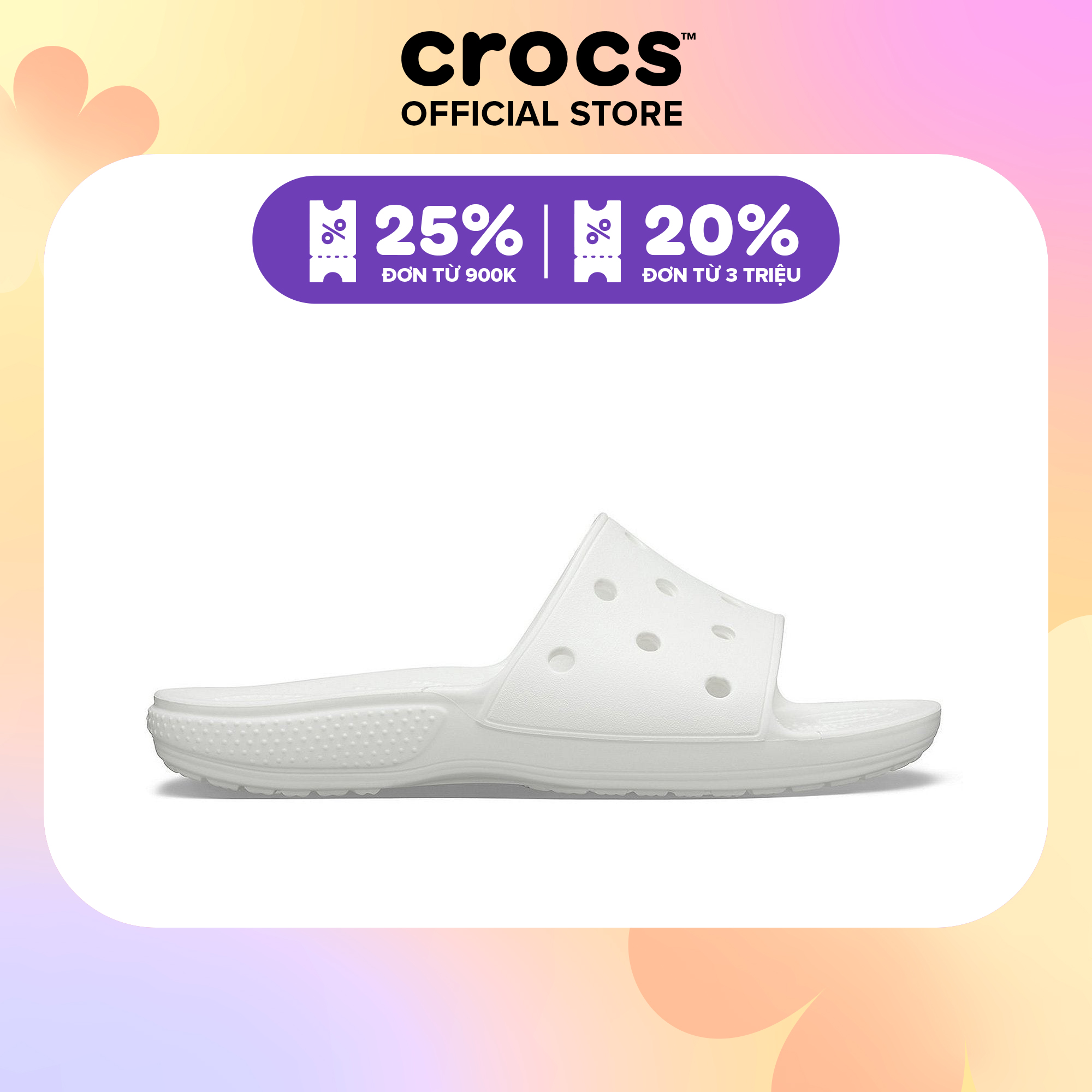 Dép Quai Ngang Unisex Crocs Classic - 206121-100