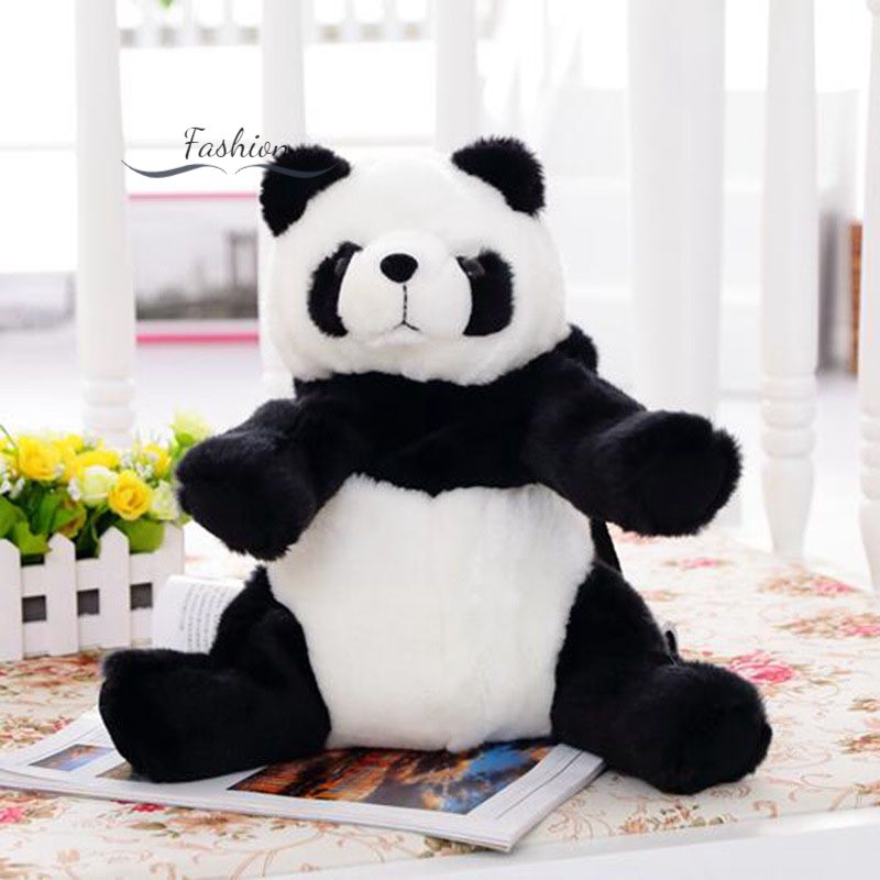 Vn balo đeo vai hình gấu trúc nhồi bông dcdw 35x22cm