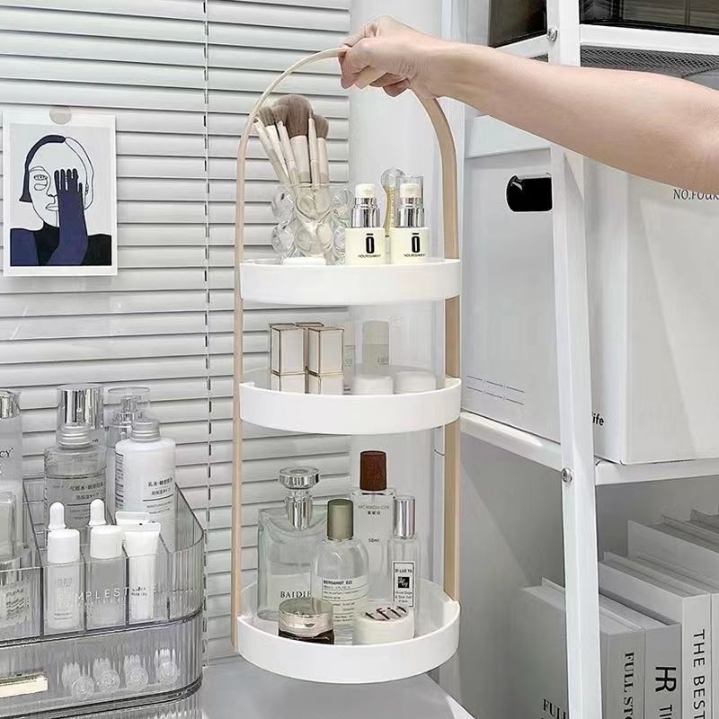 Makeup storage box ins style dresser storage rack ins cosmetics storage multi-functional heightening rack multiple layers Save space