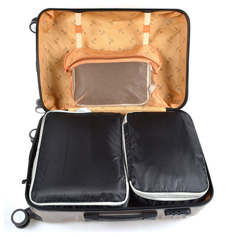 3pcs khối đóng gói nén kho lưu trữ có thể mở rộng vali du lịch Túi xách đựng đồ