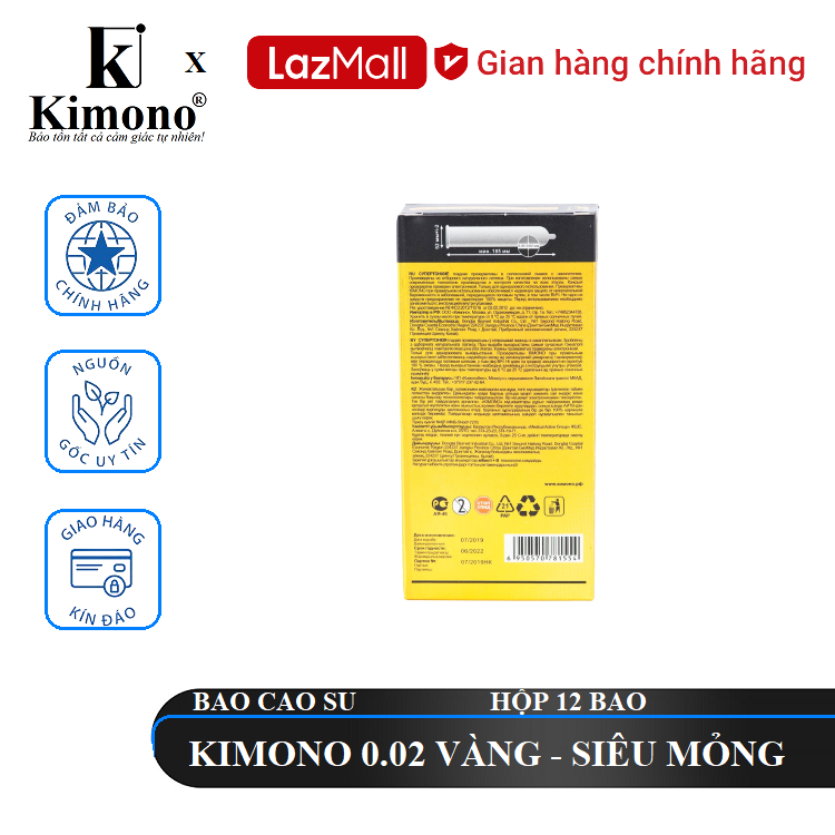 [ KIMONO ] Bao cao su Kimono 0.02 Siêu Mỏng 12 bao.