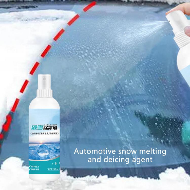 120ml Car Snow Melting & Deicing Fluid, Winter Anti-Ice Spray For