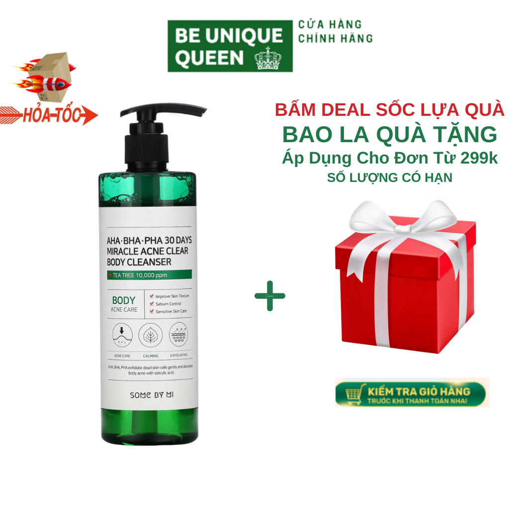 Sữa tắm giảm mụn lưng Some By Mi AHA-BHA-PHA 30 Days Miracle Acne Clear Body Cleanser 400g