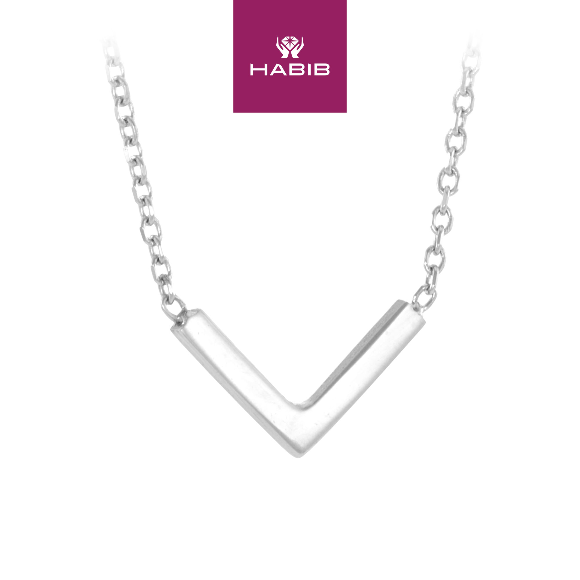 HABIB 750/18K White Gold Necklace CJ-6-CL MNL02(18W) Lazada