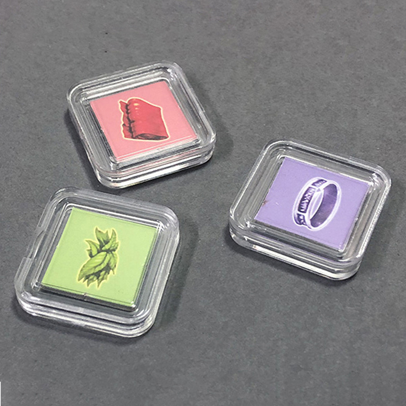 10PCS Square Clear Plastic Protector Containers Case For Token Board Game Holder Boxes Cards Collection. 
