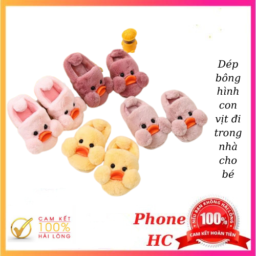 Dép bông vịt đi trong nhà cho bé