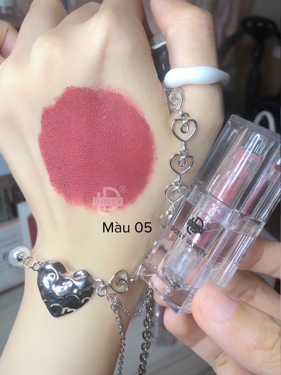 Son thỏi lì siêu mịn môi DOLLY VARIETY [Màu Hồng nâu khô]