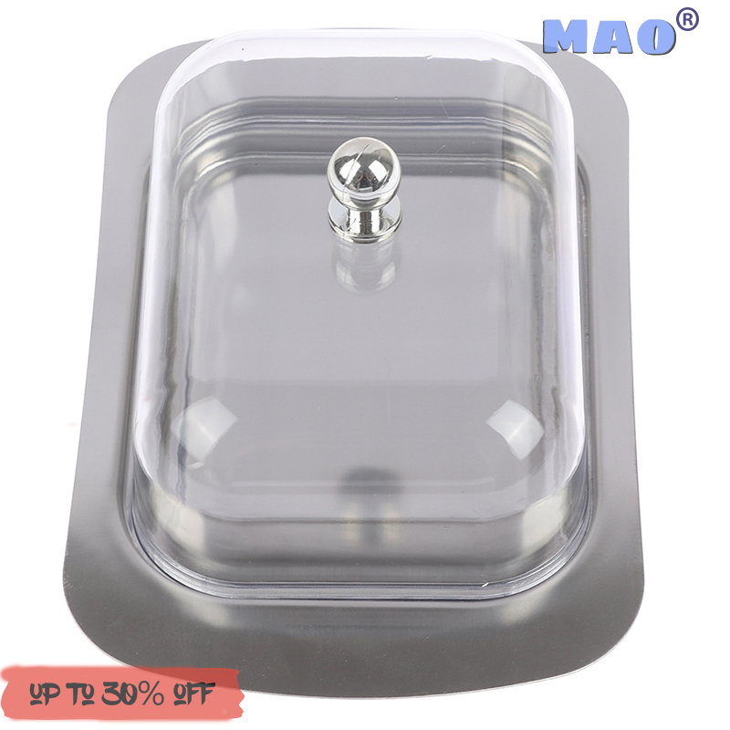 Maoyuanxing Butter Dish Box Container Cheese Bread Storage Tray With See-through Lid