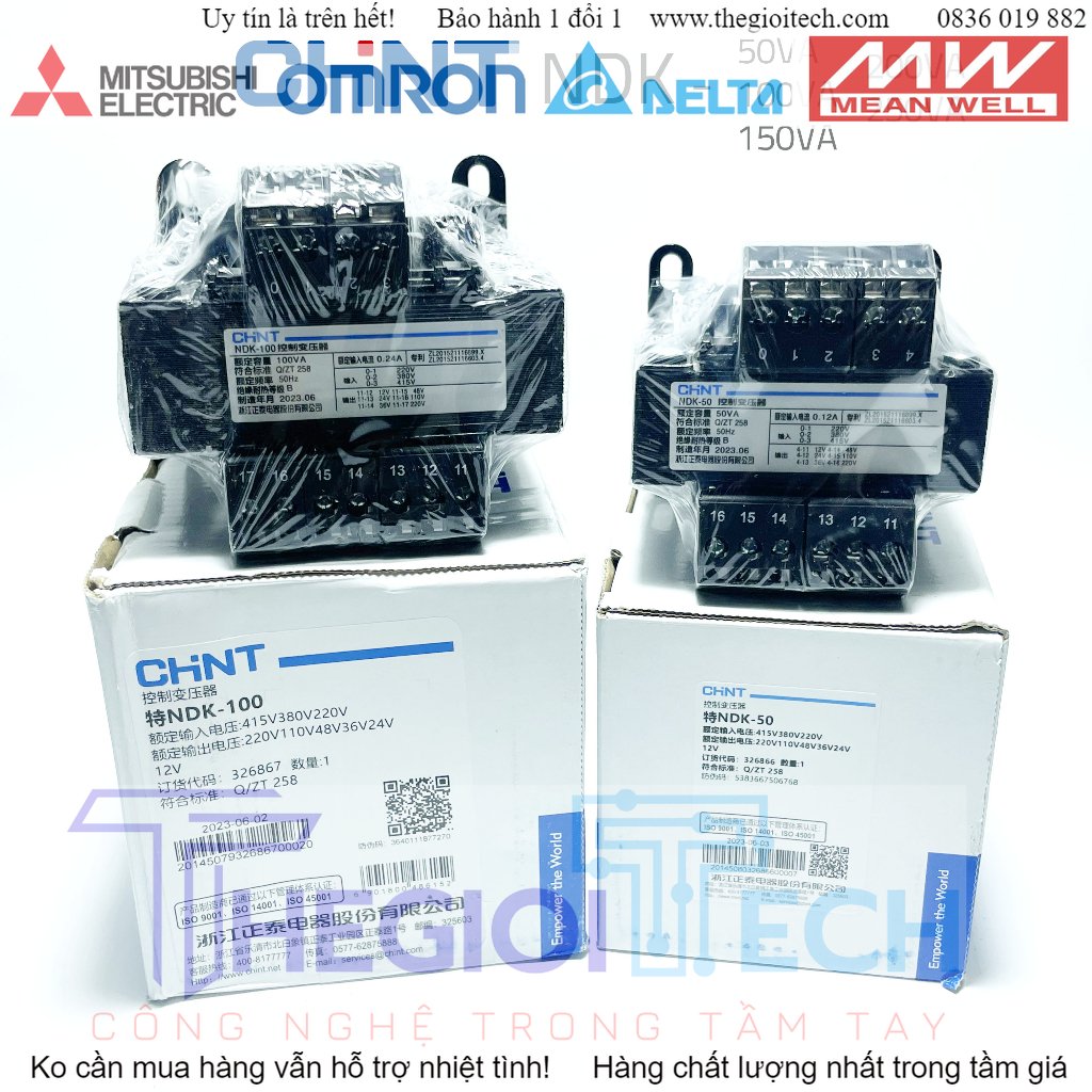 Biến áp cách ly ndk chint 25-250va