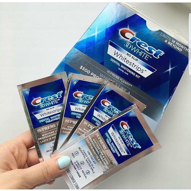 Miếng dán trắng răng Crest 3D Whitestrips