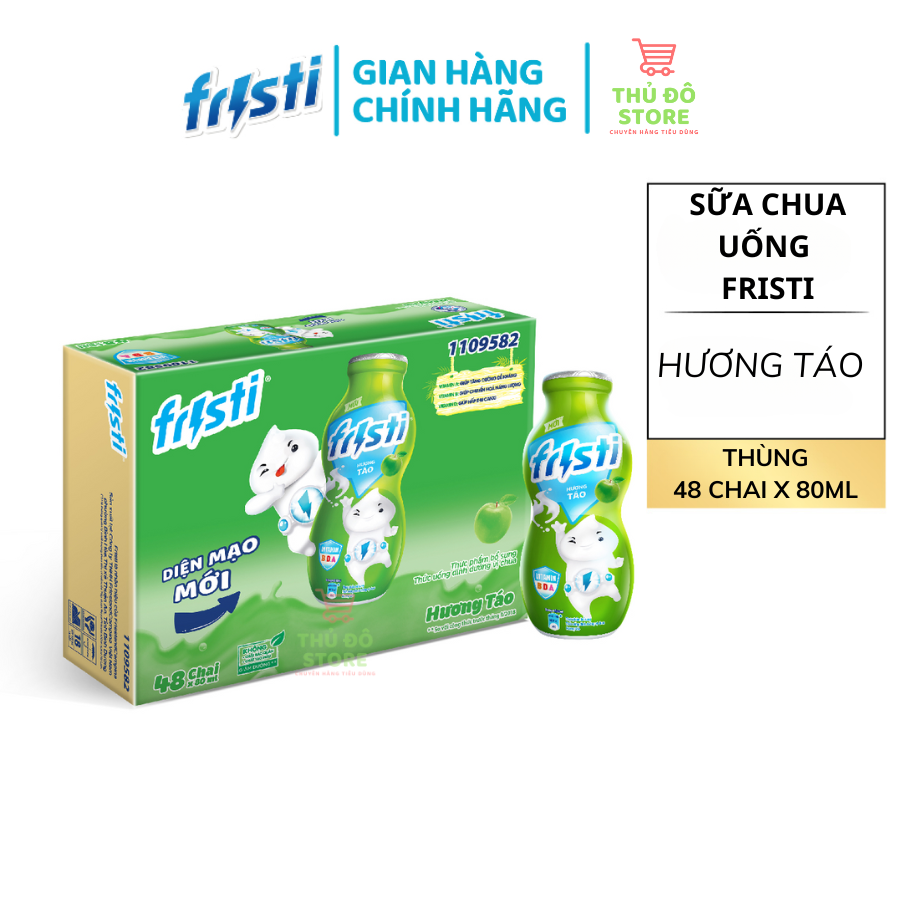 Sữa Chua Uống Fristi Hương Táo - Thùng 48x80ML