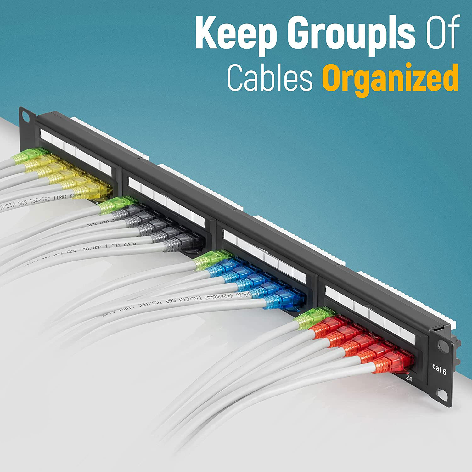 Zoerax RJ45 Cat6 Pass Through Connectors, Assorted Colors, EZ To Crimp Modular Plug For Solid Or Stranded UTP Network