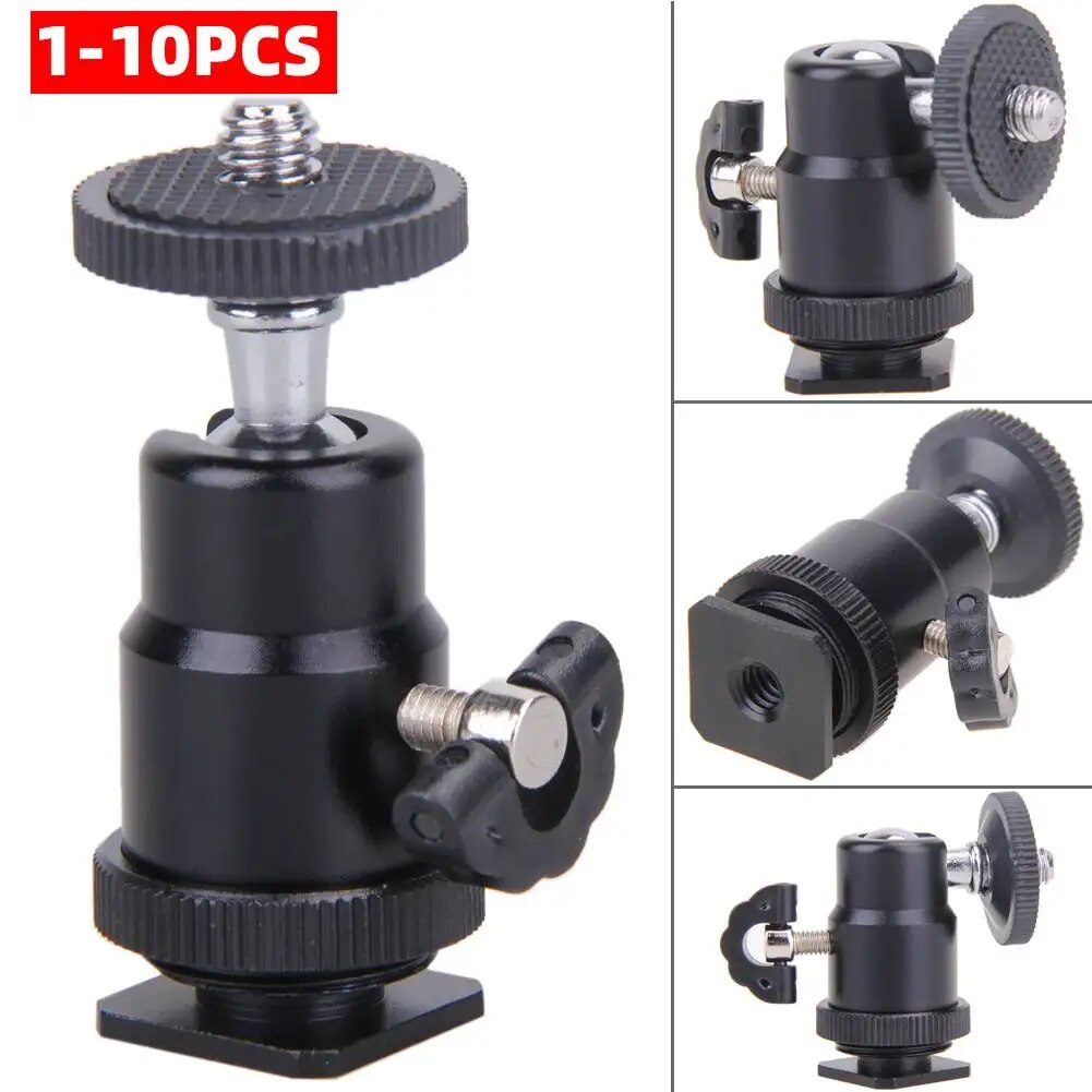 【Worth-Buy】 1-10pcs Suitable For Camera Tripod Flash Bracket Installation 1/4 Hot Shoe Adapter Bracket With Lock