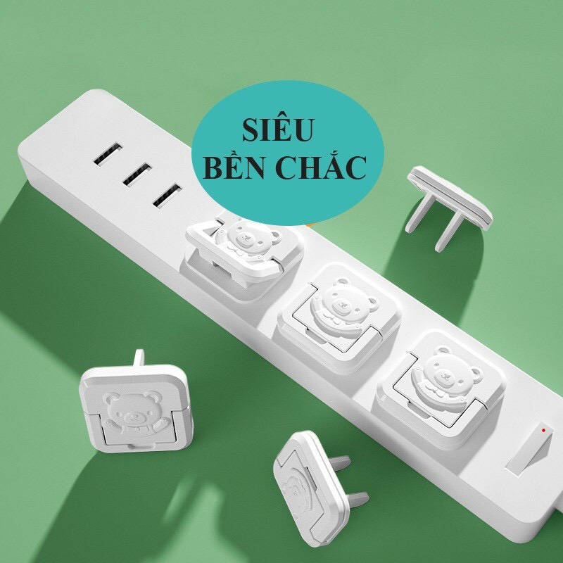 Combo 5 cái nút bịch ổ điện an toàn cho bé hình gấu