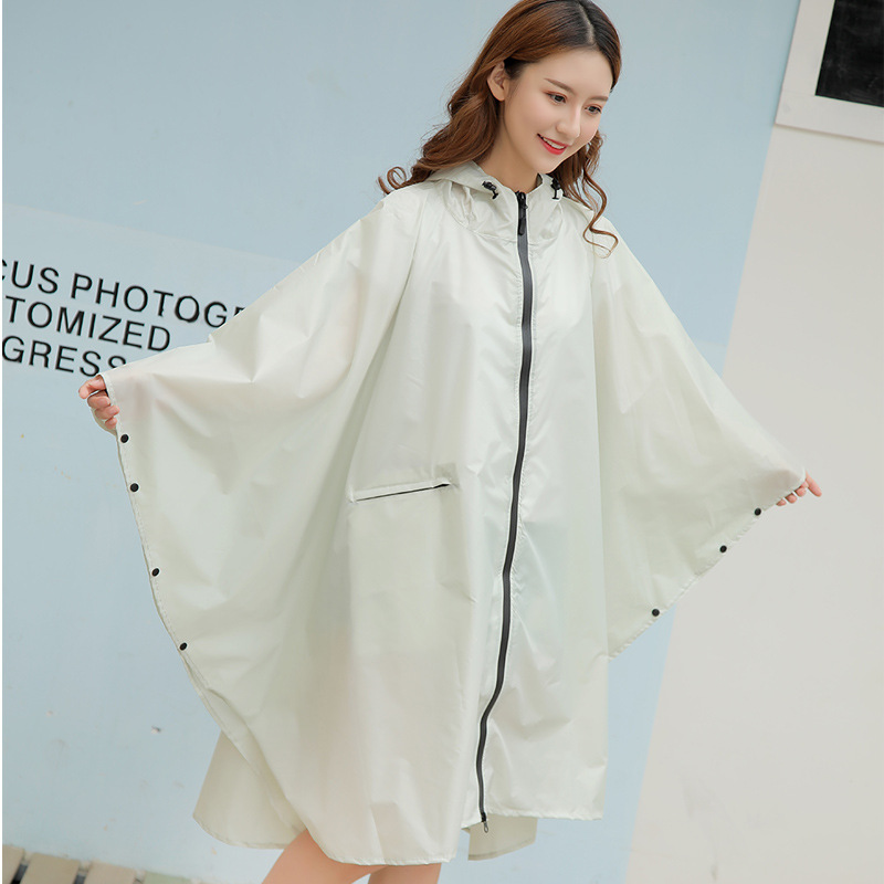 MUSHIQI Áo mưa, áo mưa, trọn bộ, áo mưa liền, áo mưa dày, áo mưa, áo mưa EVA, người lớn, khóa kéo, găng tay, áo mưa, dã ngoại nam nữ áo poncho thời trang