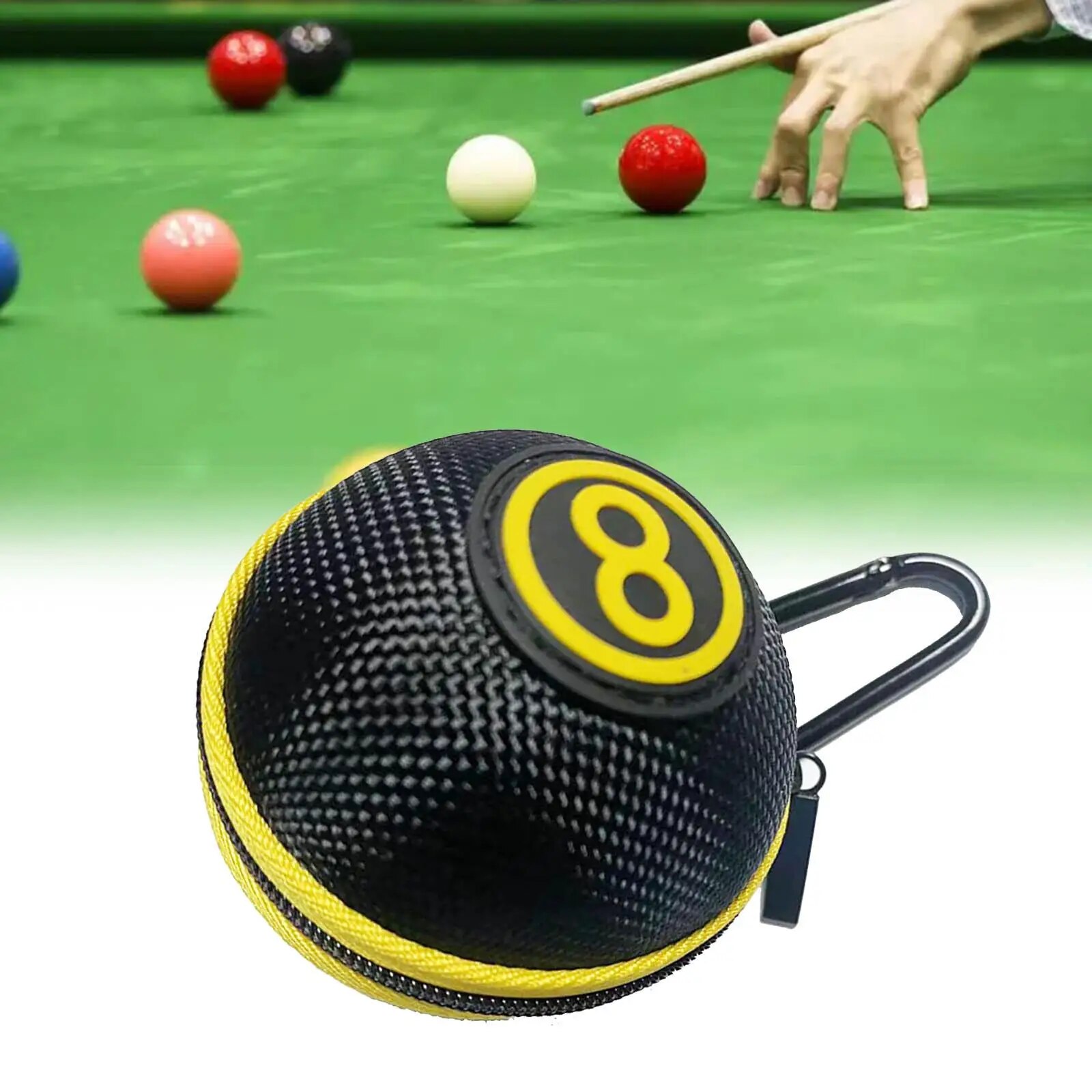 Premium Cue Ball Case Protector Holder Cue Chalk Bag Travel To Cue Stick Bag Carrying Bag For Attaching Cue Ball Billiard Ball