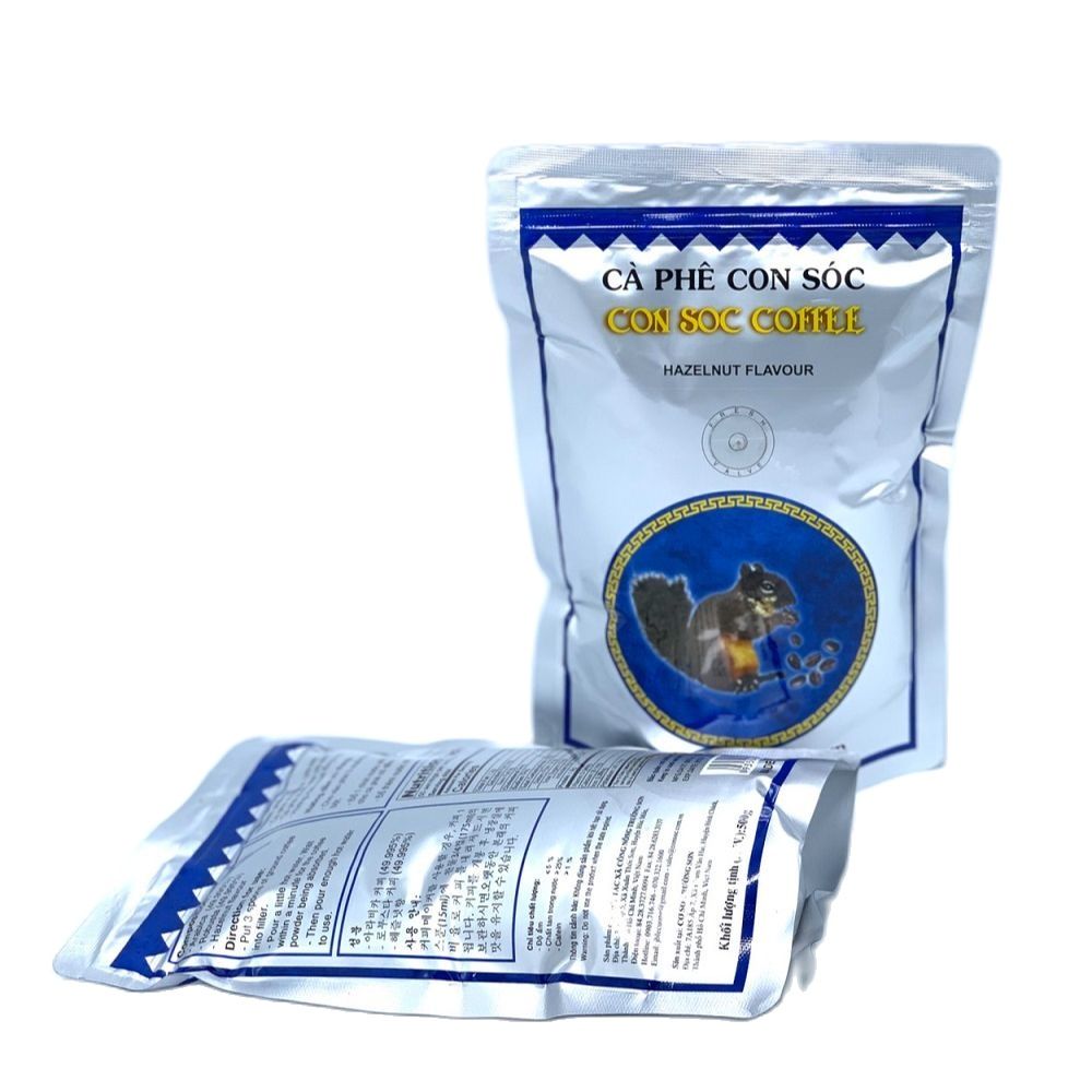 ( 1KG CAFE) Cà phê Con Sóc Xanh( 02 Bịch x 500gam) - Cà phê bột pha phin