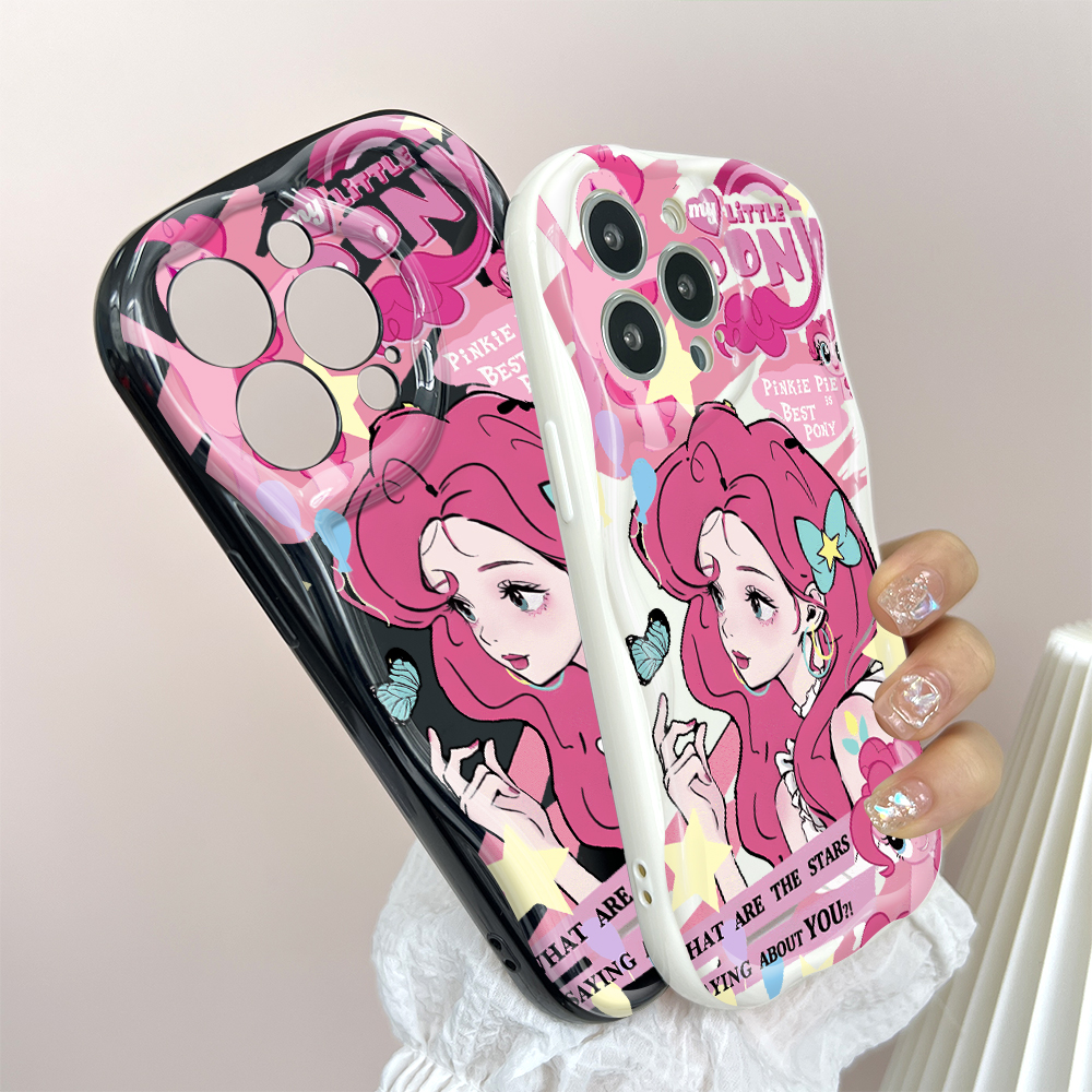 Jizetin for Redmi Note 10 Pro Note 10 Pro Max Back Cover Sweet Pretty Girl Cream Wavy Edge Soft Silicone Phone Case. 