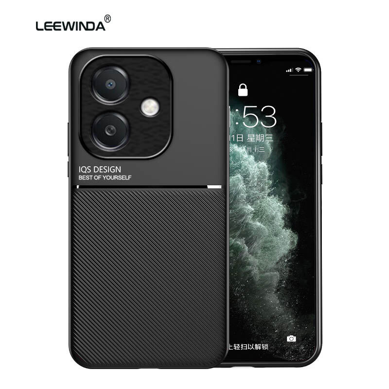 xprmy%20for%20OPPO%20A3X%205G%20Indian%20Version%20Phone%20Case%20Rubbed%20Pattern%20Shelll%20Support%20Car%20Twill%20Ultra%20Thin%20Shockproof%20Back%20Cover%20-%20Image%202