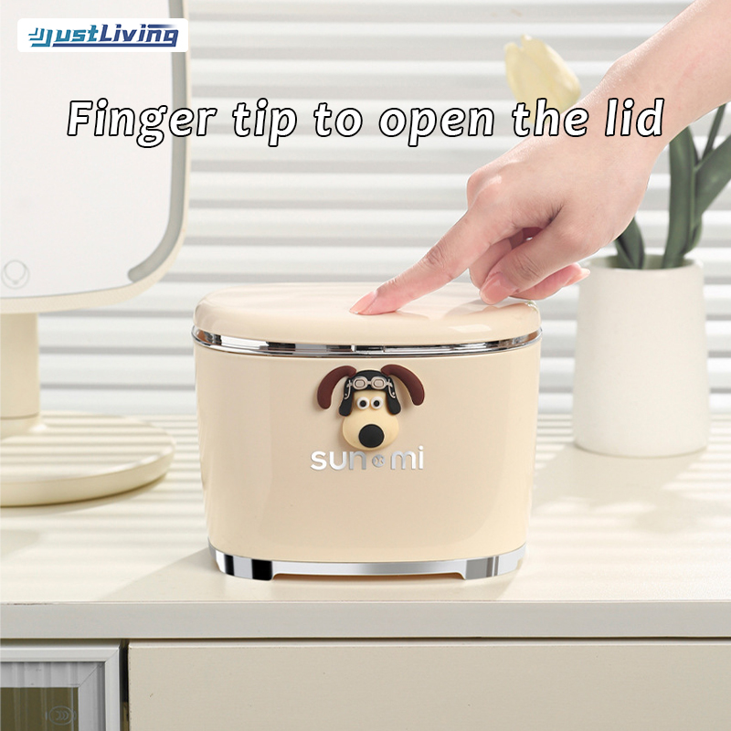 Justliving 1 cái thùng Thùng rác để bàn mini Thùng rác nhỏ bảng văn phòng ubbish bin nhỏ với vỏ bọc nắp ép Thùng Lưu Trữ Mini rác nhựa vệ sinh máy tính để bàn văn phòng phẩm