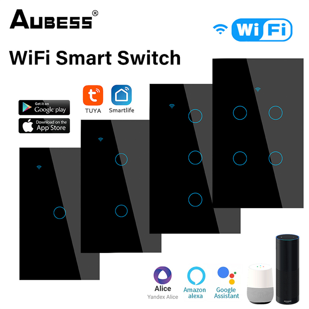 Suke graffiti công tắc thông minh Wi-Fi bảng điều chỉnh công tắc cảm ứng nút home treo tường không cháy chuyển đổi yêu cầu dây trung tính