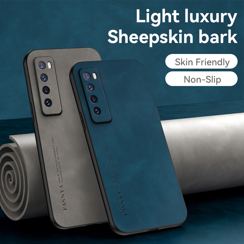 For Huawei Nova 7 7PRO Case Huawei Nova 7SE TPU Soft Shockproof Matte Phone Casing Leather Texture Cover