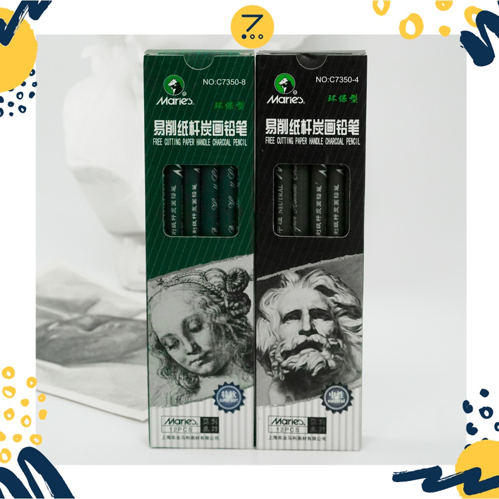[Zest Corner] Bút chì than vẽ chân dung MARIES