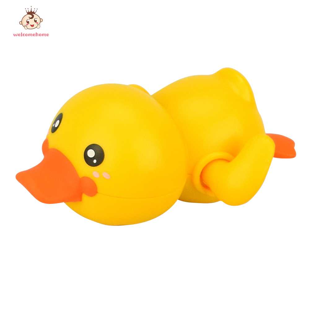 Baby Bath Toy Wind-Up Toy Early Education Cute Swimming Duck Clockwork Toy for Water Game Shower