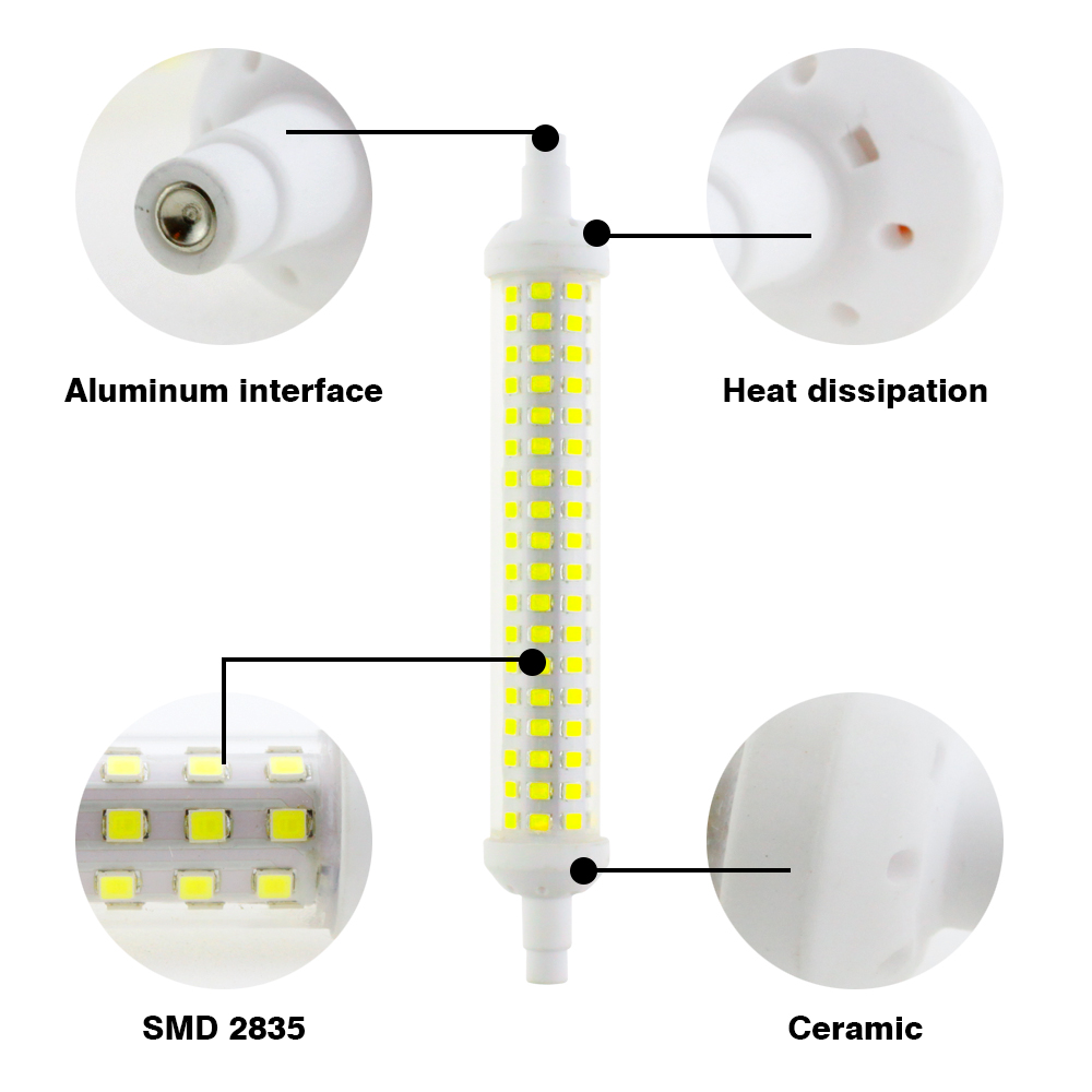 【TopazTrove】KARWEN LED Lamp R7S 6w 9w 12w SMD 2835 78mm 118mm 135mm LED ...