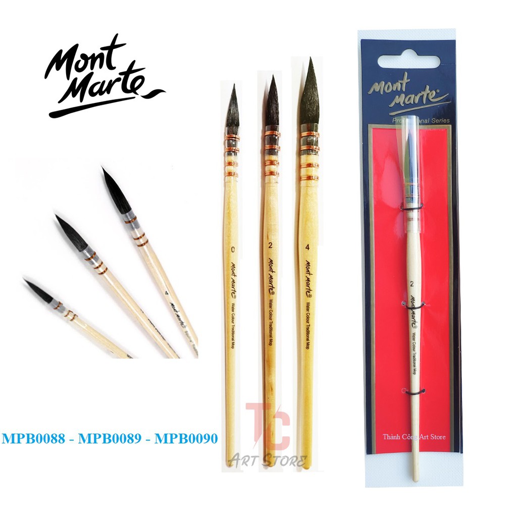 Cọ MOP/ Cọ Tóc Mont Marte (Water Colour Traiditional Mop)