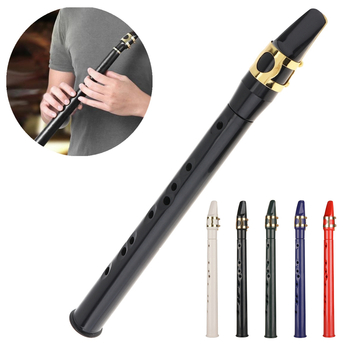 SLADE 8 Holes Mini Little Saxophone Colorful Pocket Sax Portable with Carrying Bag for Beginners