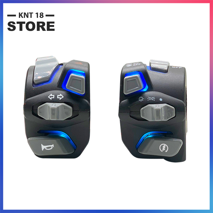 Cùm công tắc light master có đèn cao cấp gắn xe máy sirius wave vario sonic exciter và dòng xe khác