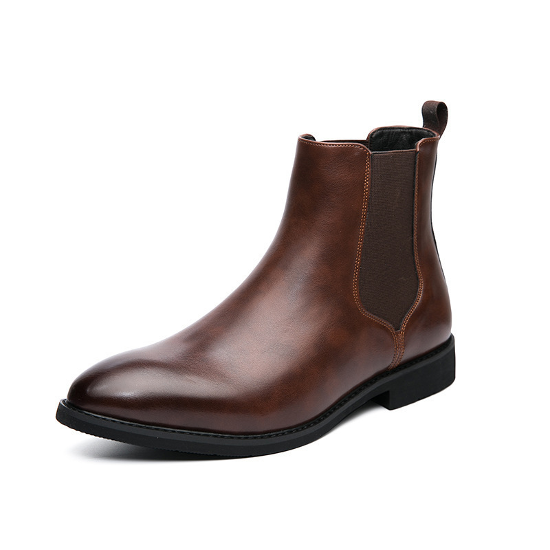 48H AFTER British style velvet leather boots large size fashion Chelsea boots trend foot boots mens sneakers
