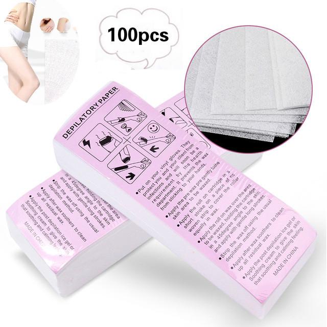 [100 tờ giấy wax loại 1 dày dai  ]  Giấy wax lông dùng cho wax lông lạnh wax ấm