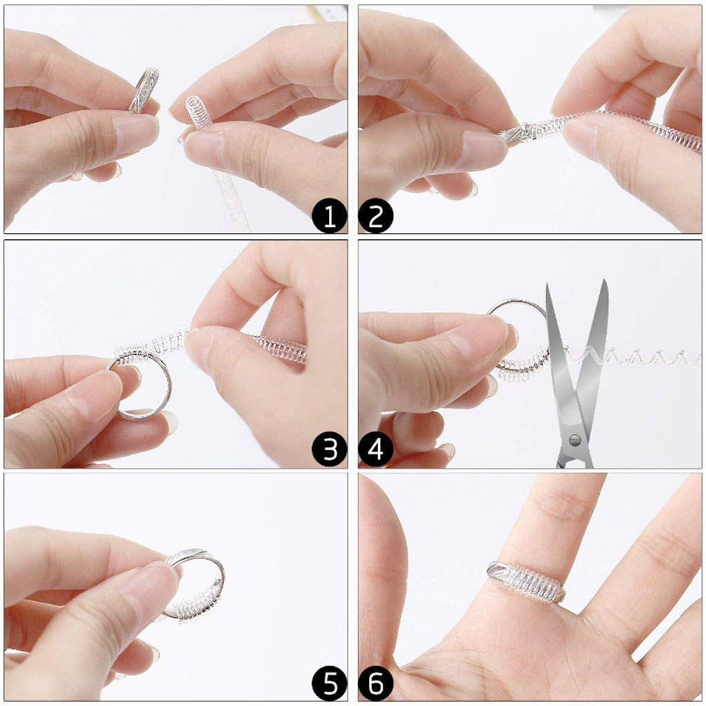 Nhựa trong điều chỉnh kích thước vòng hữu ích thoải mái Nhẫn bảo vệ vòng resizer Vòng nhẫn trong suốt m tốc bảo vệ cho bất kỳ vòng